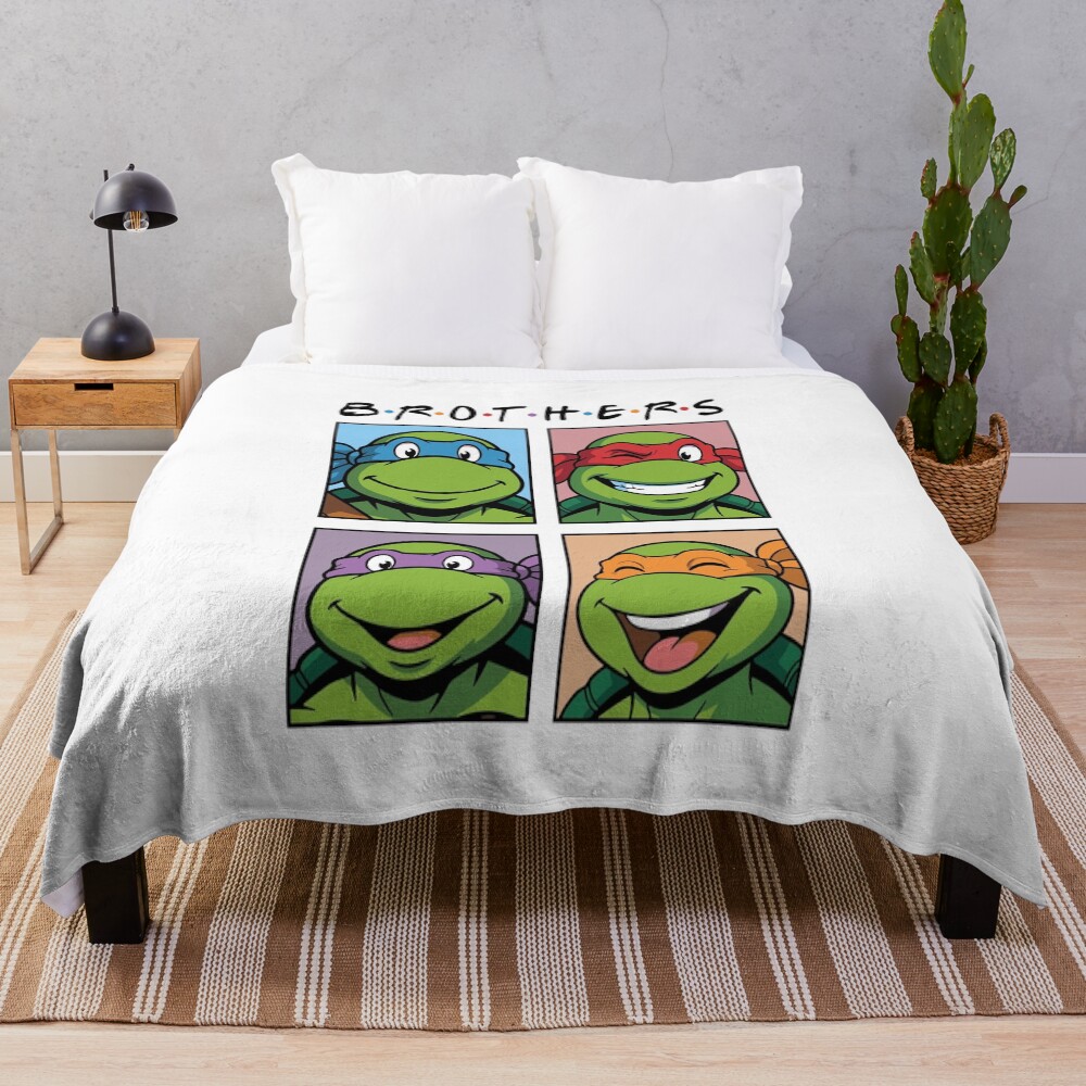 Hero Stripes Mutant Ninja Turtles Squad Portraits Throw Blanket