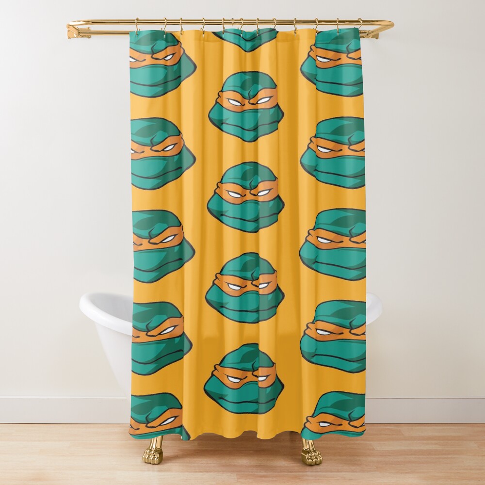 Tmnt Michelangelo Face Shower Curtain