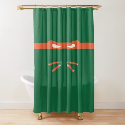 Orange Ninja Turtles Michelangelo Shower Curtain