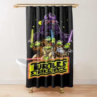 Turtles Strike Back Shower Curtain