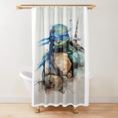 Ninja Turtles Leonardo Watercolour Shower Curtain