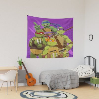 Heroes In A Half Shell Purple Background Tapestry