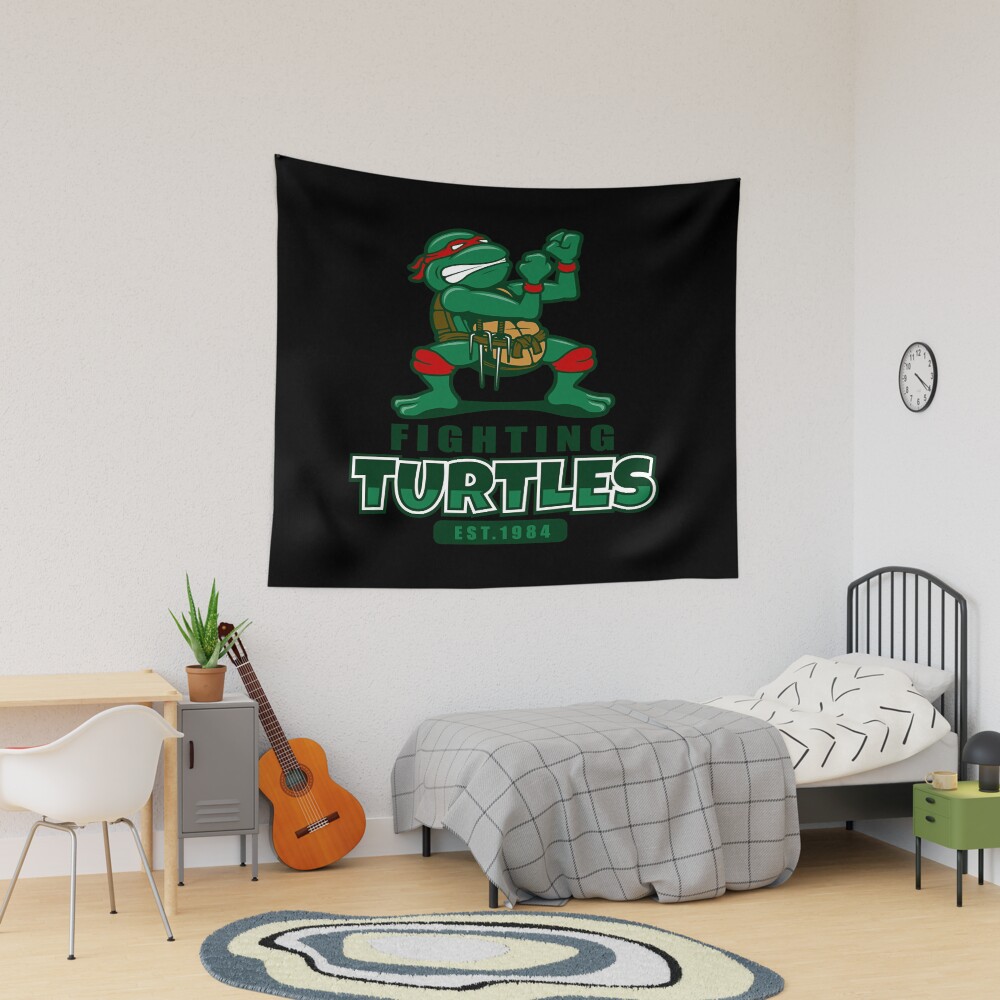 Fighting Turtles Tshirt Tapestry