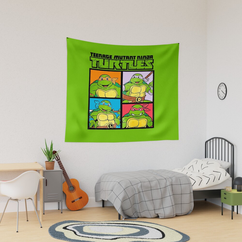 Teenage Turtles Vintage Retro 80s Tapestry