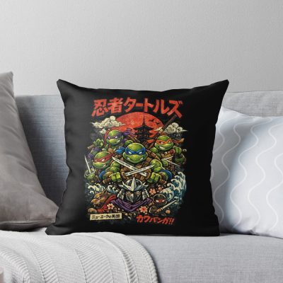 Ninja Turtles Japanese Art Throw Pillow