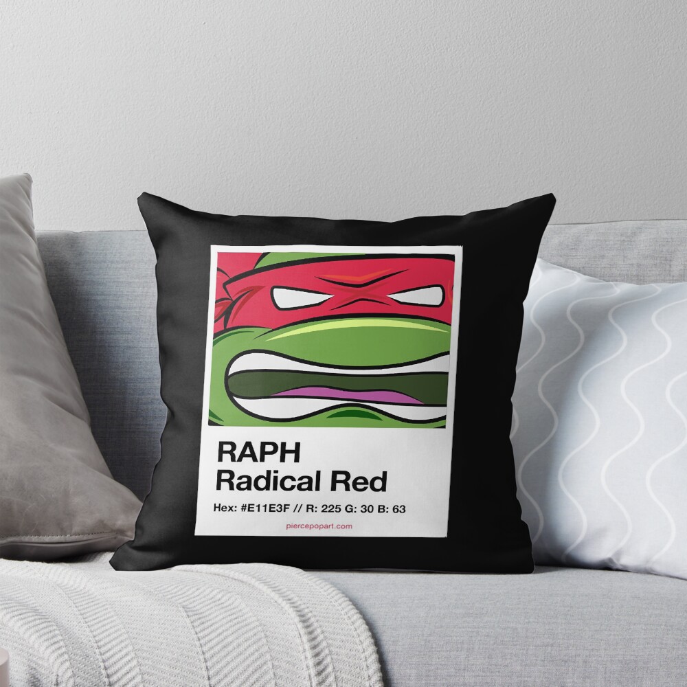 Raphael Red Tmnt Throw Pillow