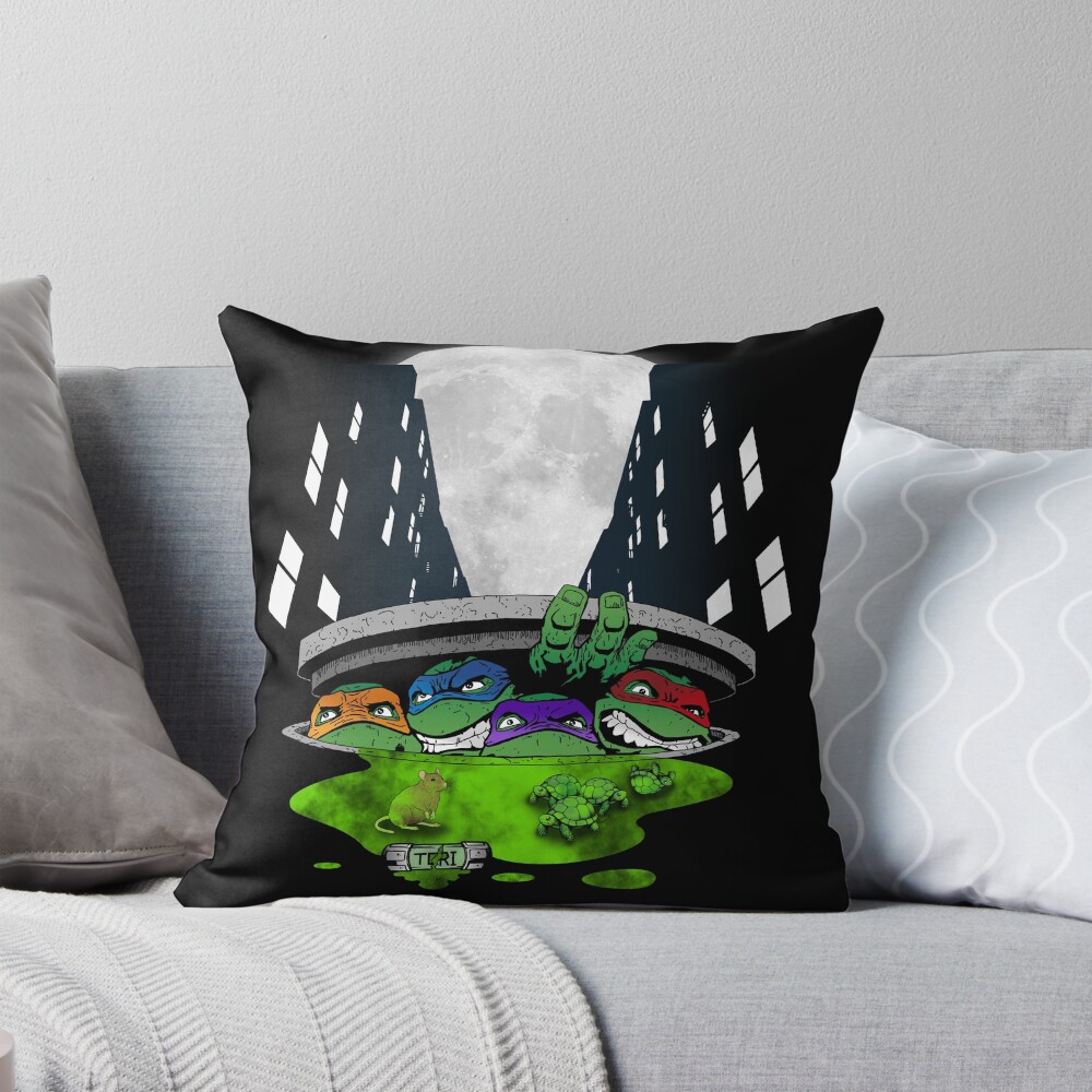 Heroes In A Half Shell Throw Pillow