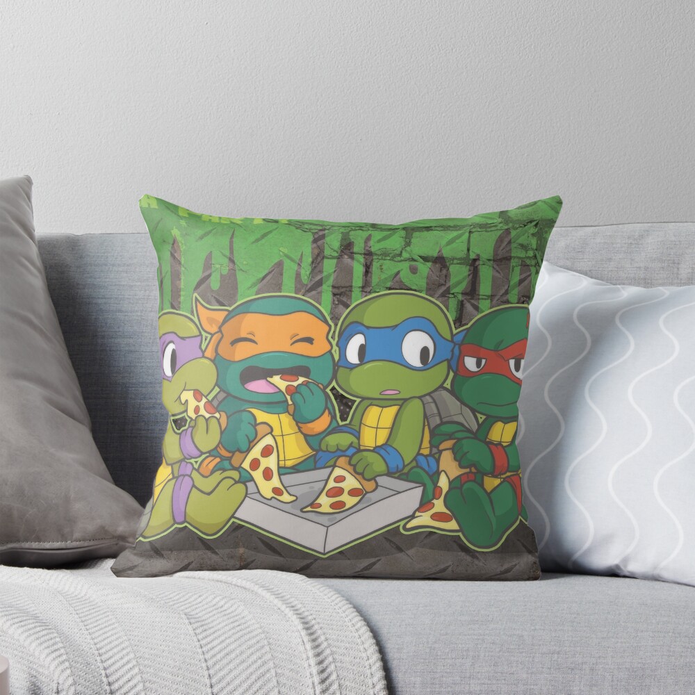 Tmnt Pizza Party Throw Pillow